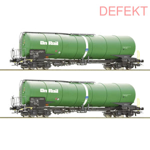 D-Ware Roco On Rail Kesselwagen Wagenset Zug H0 Modellbahn Set Zans 2 Tlg Defektware