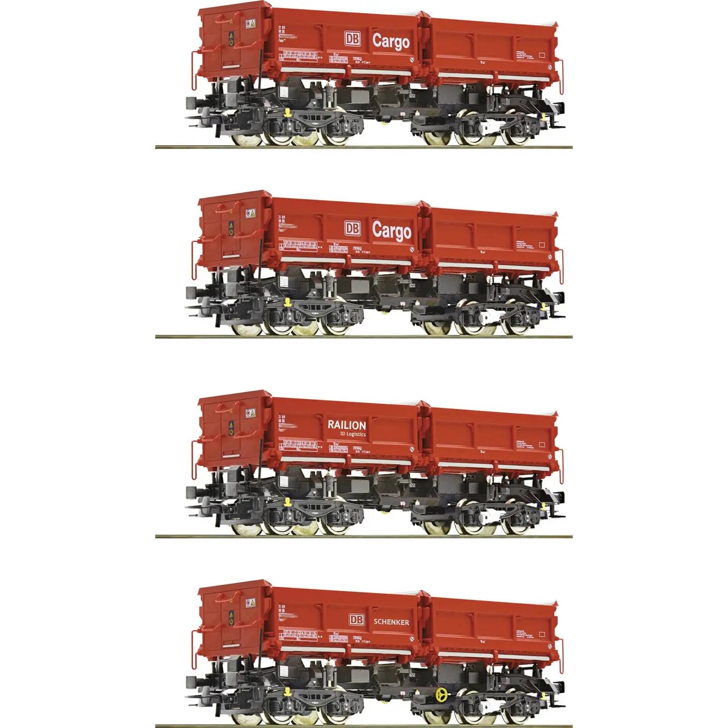B-Ware Roco Db Ag Wagenset Muldenkippwagen Schüttgutwagen H0 Fans 128 Set 4er Set - 9005033075439