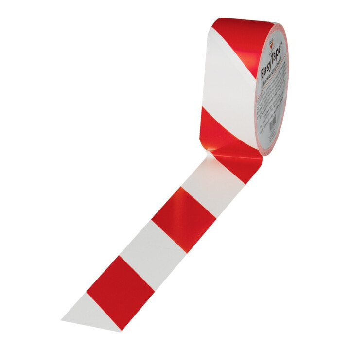 B-Ware Rocol Bodenmarkierungsband Tape Markierungsband Rot Weiß Pvc 33m 75mm - 4024213560164