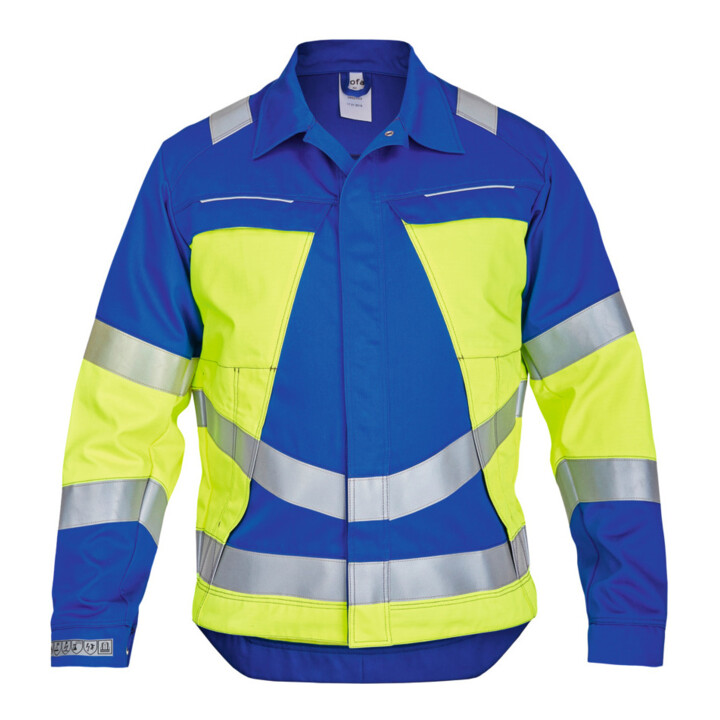 Rofa Jacke Arbeitsjacke Multinorm Jacke Kornblau/Gelb Herren Größe 60 Vis Line  B-Ware - 4057121534545