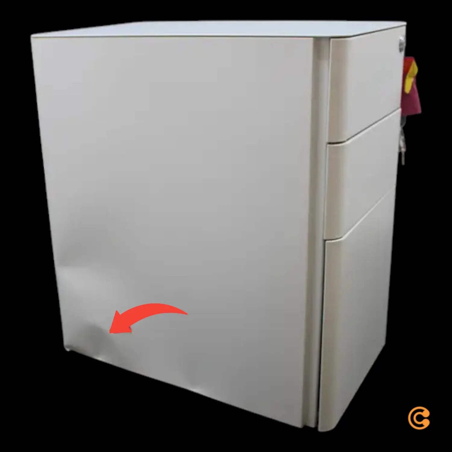 C-Ware Hjh Office Rollcontainer Schubladenschrank Büro Stahl Weiß A4 Siehe Text/Foto - 4064323002222