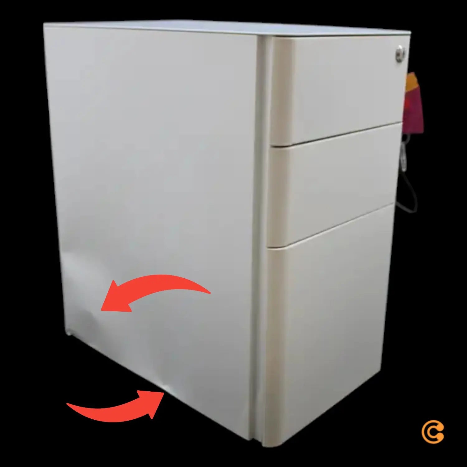 C-Ware Hjh Office Rollcontainer Schubladenschrank Büro Stahl Weiß A4 Siehe Text/Foto - 4064323002222