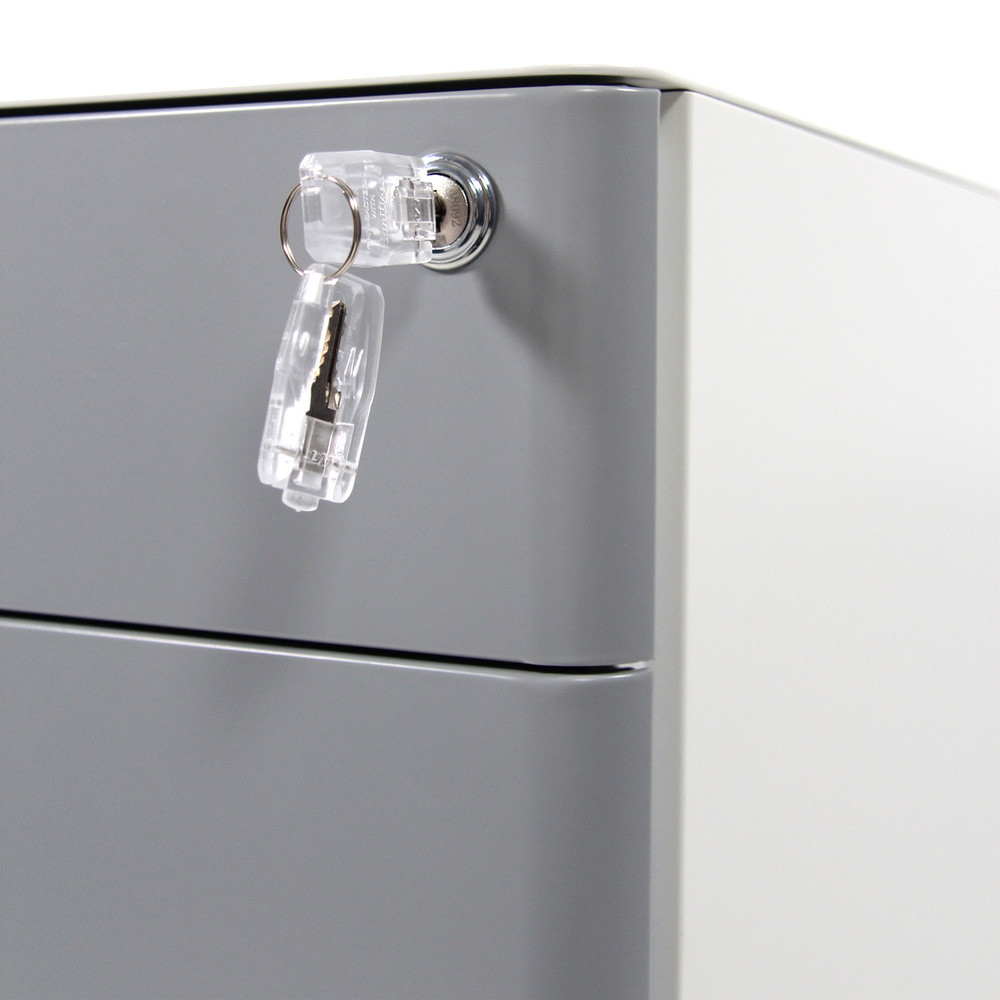 Hjh Office Rollcontainer Container Schublade Metall Weiß Grau Hängeregistratur B-Ware - 4064323002239