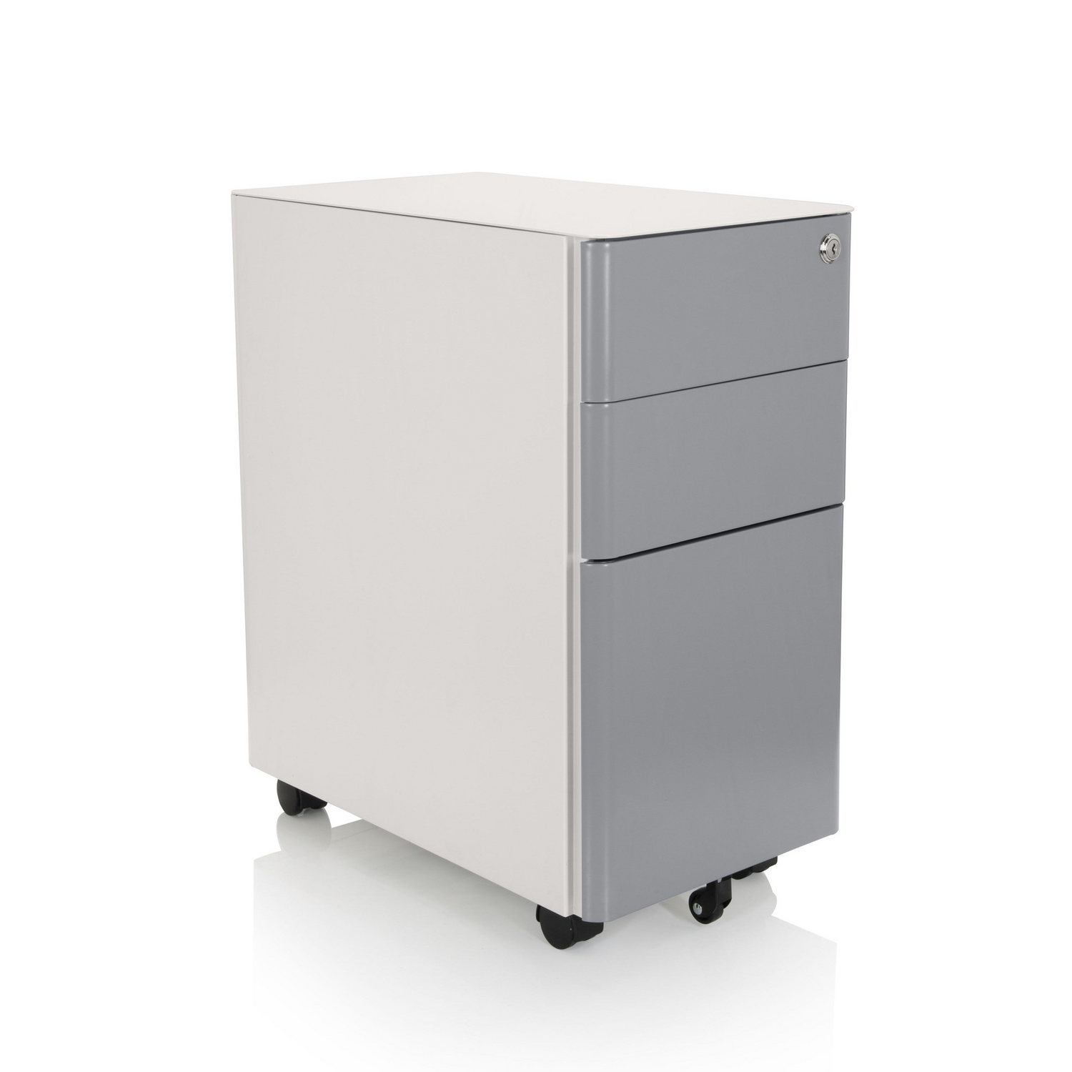 Hjh Office Rollcontainer Container Schublade Metall Weiß Grau Hängeregistratur B-Ware - 4064323002239
