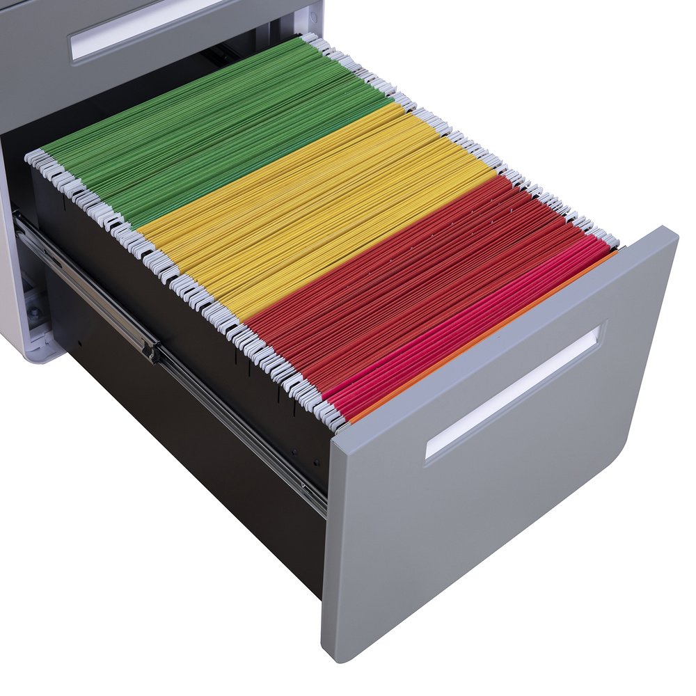 B-Ware Hjh Office Rollcontainer Aufbewahrung Bürocontainer Metall Weiß Grau Stauraum