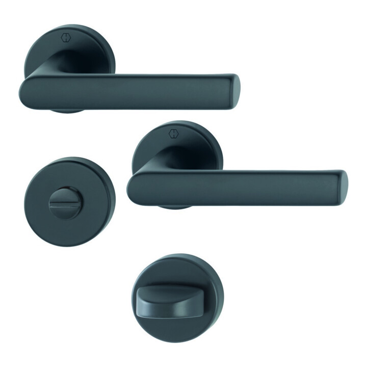 Hoppe Türgriffgarnitur Drückergarnitur Innentür Schwarz Hamburg 1700 Skol B-Ware - 4012789995121