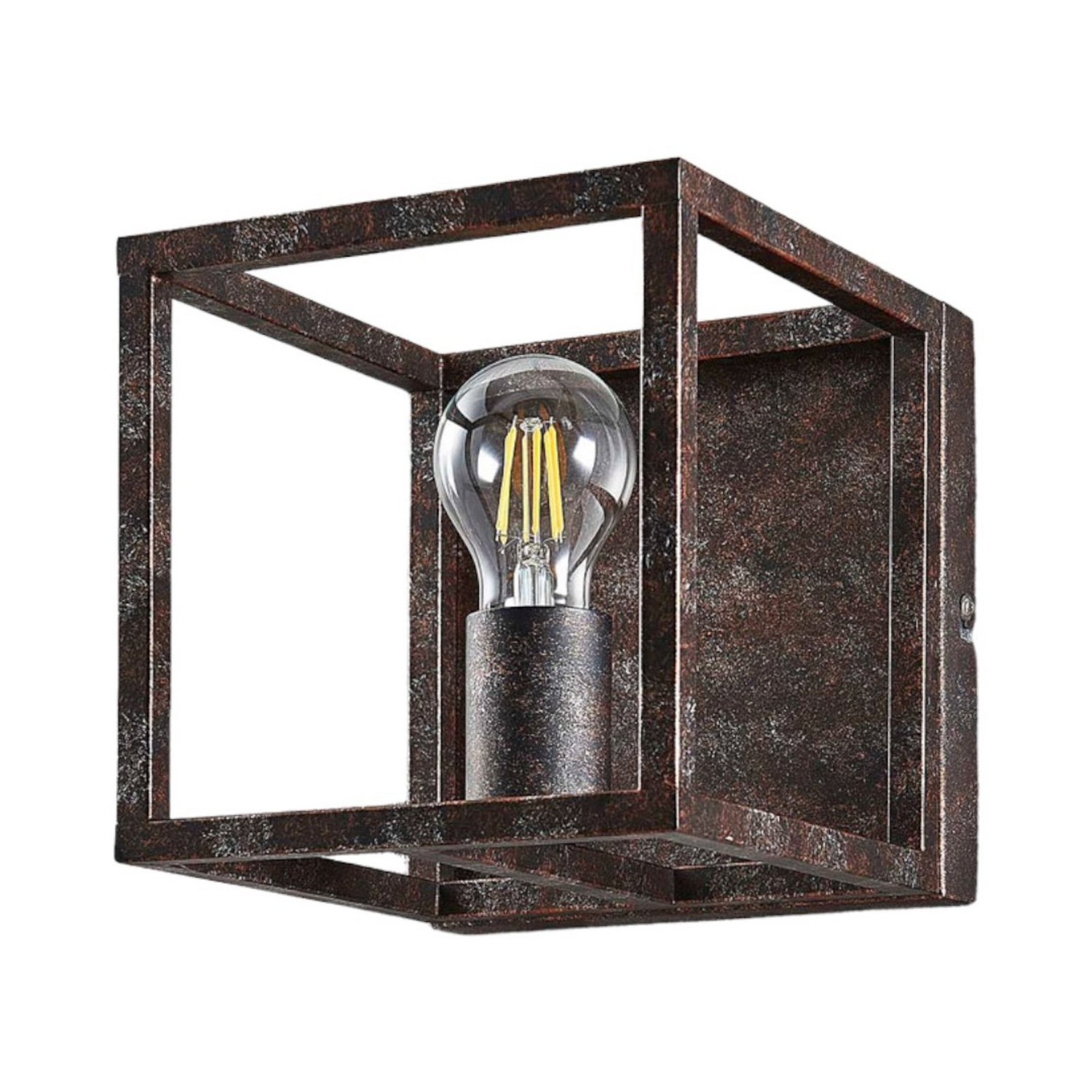 B-Ware Lindby Wandleuchte Emin Wandlampe Lampe Flurleuchte E27 Ip20 Metall Rostfarben