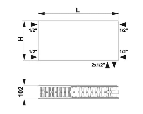 B-Ware Rotheigner Heizkörper Flachheizkörper Plattenheizkörper Planheizkörper Weiß  - 4306517369842