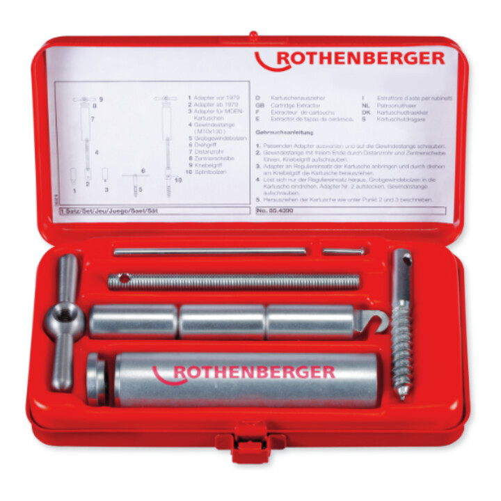 B-Ware Rothenberger Kartuschen Auszieher Set 9tlg Werkzeug Kartuschenmischer Auszieher  - 4004625543900