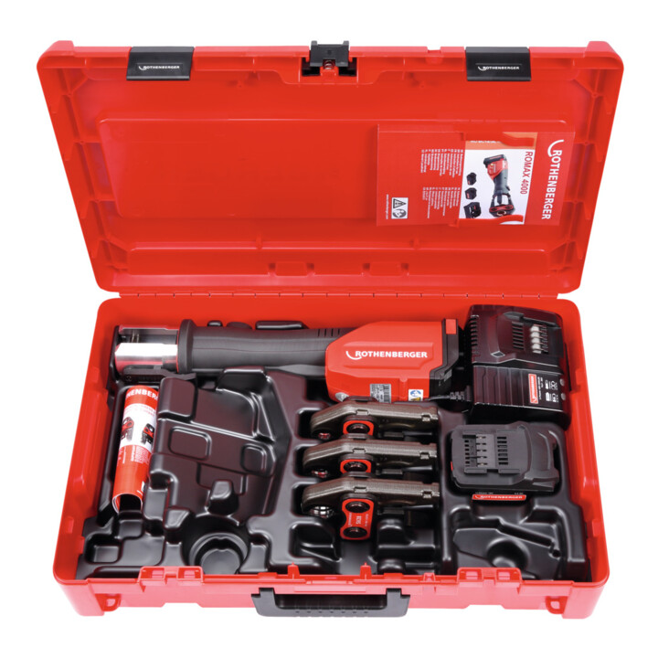 Rothenberger Pressmaschine Set Romax 4000 Pressbacken Akku 4 Ah Eu 15 22 28mm  B-Ware - 4004625427279