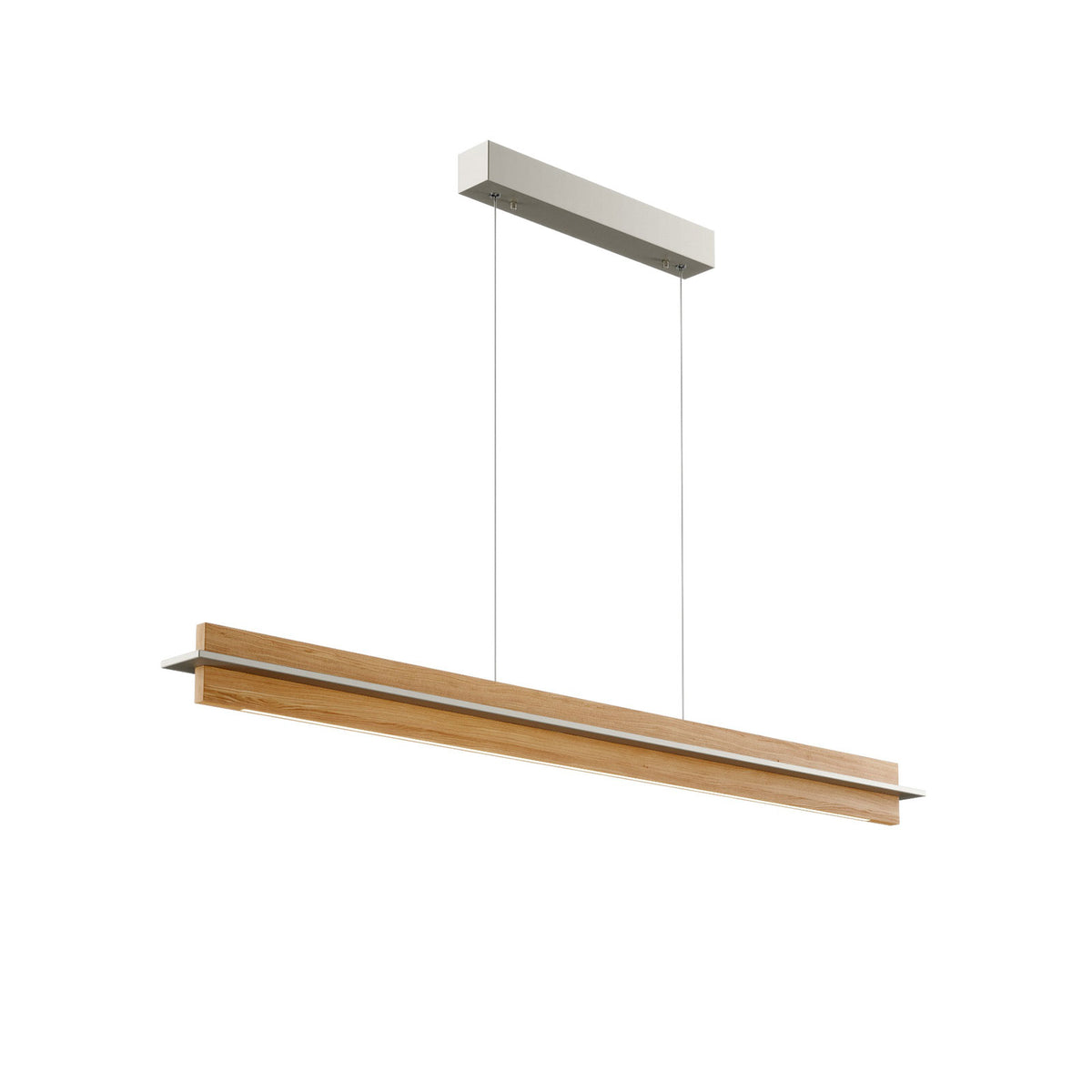 Quitani Pendelleuchte Hängelampe LED Eiche Nickel Esszimmer höhenverstellbar765 - 4251096570366