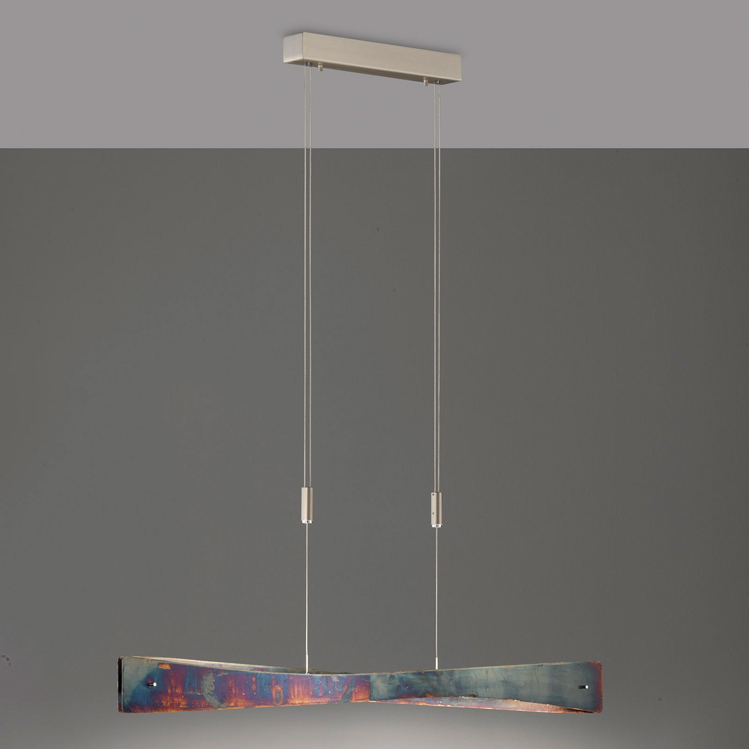 B-Ware Quitani Pendelleuchte Hängeleuchte Balkenleuchte Lian Led Gold Oxidiert Essberei