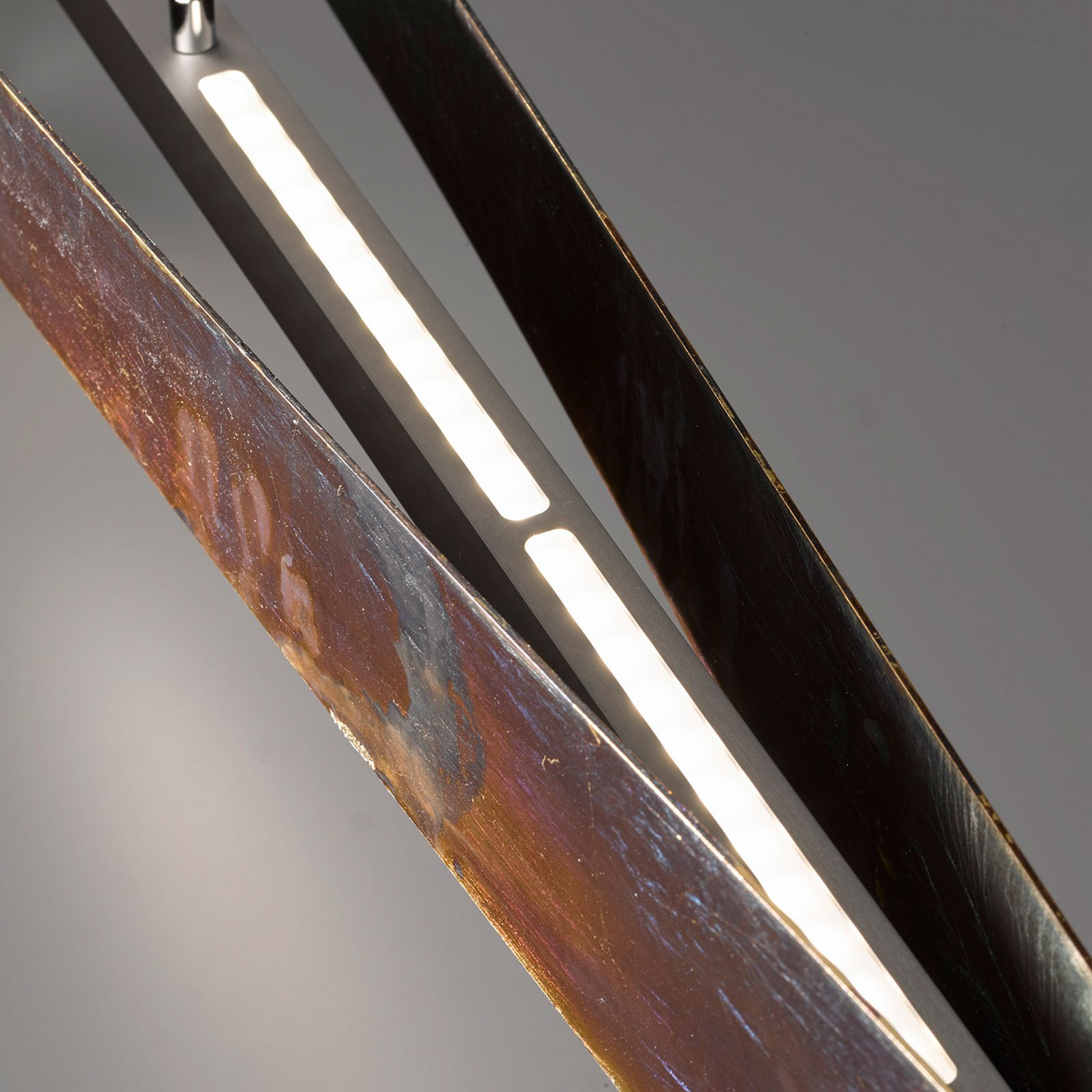 B-Ware Quitani Pendelleuchte Hängeleuchte Balkenleuchte Lian Led Gold Oxidiert Essberei