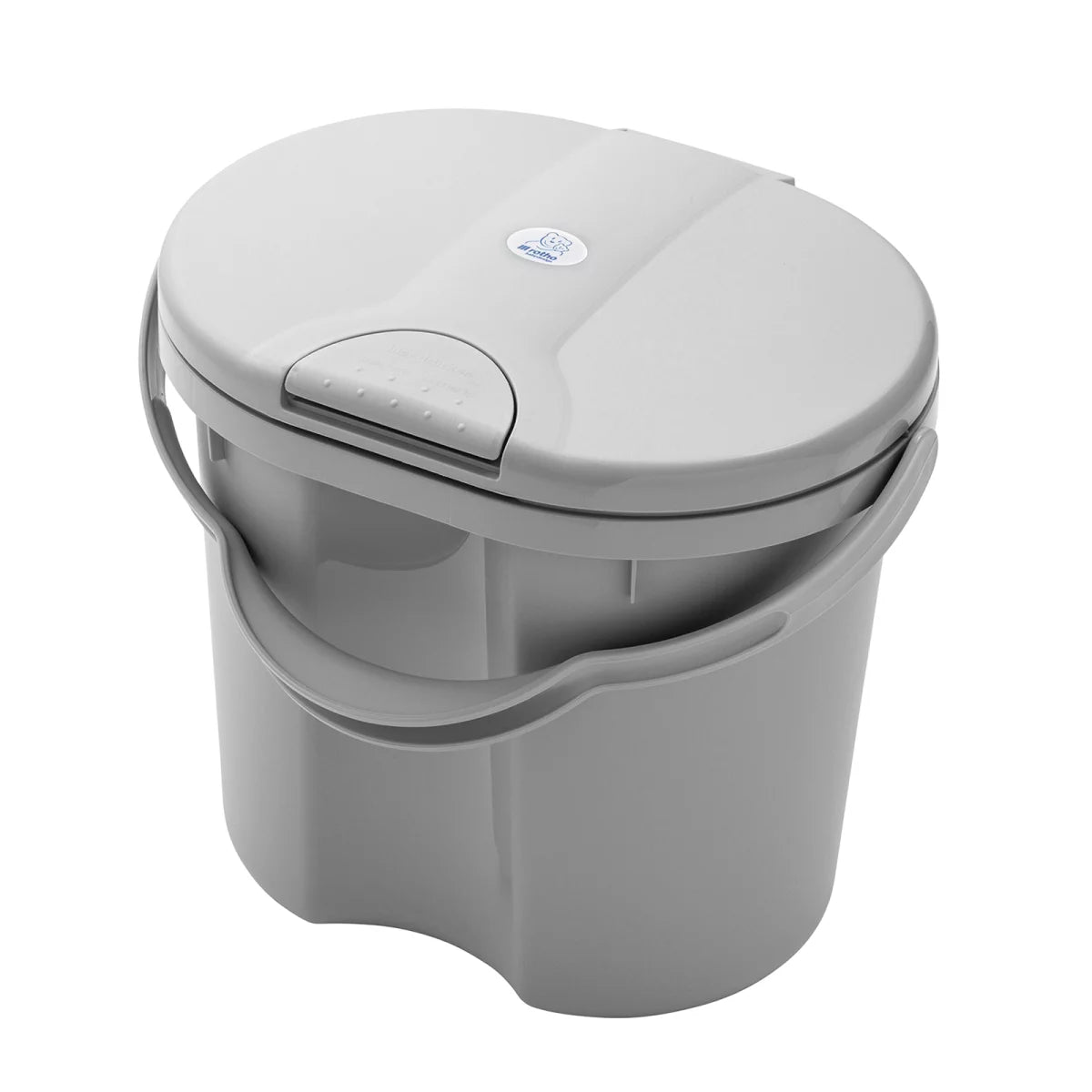 rotho babydesign Windeleimer Eimer Windelbehälter TOP Stone Grey grau Tragegriff - 7610859267139