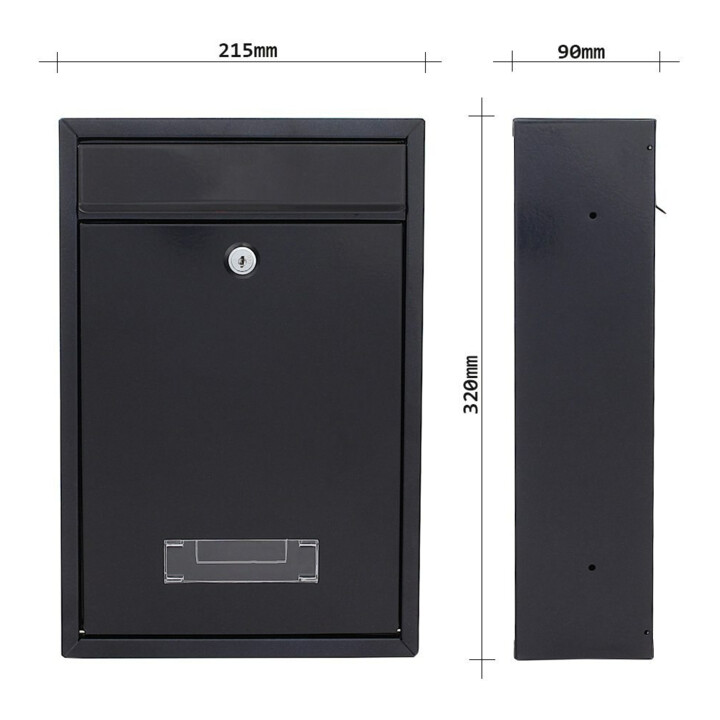 Rottner Briefkasten Postkasten Zylinderschloss Anthrazit Pulverbeschichtet Stahl B-Ware