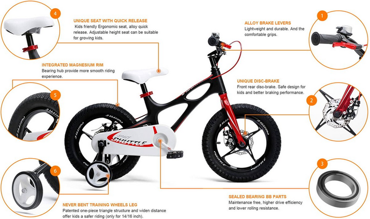 Royal Baby Kinderfahrrad Fahrrad Space Shuttle Kinder Fahrrad 5 9 Jahre Schwarz B-Ware - 6970962668959