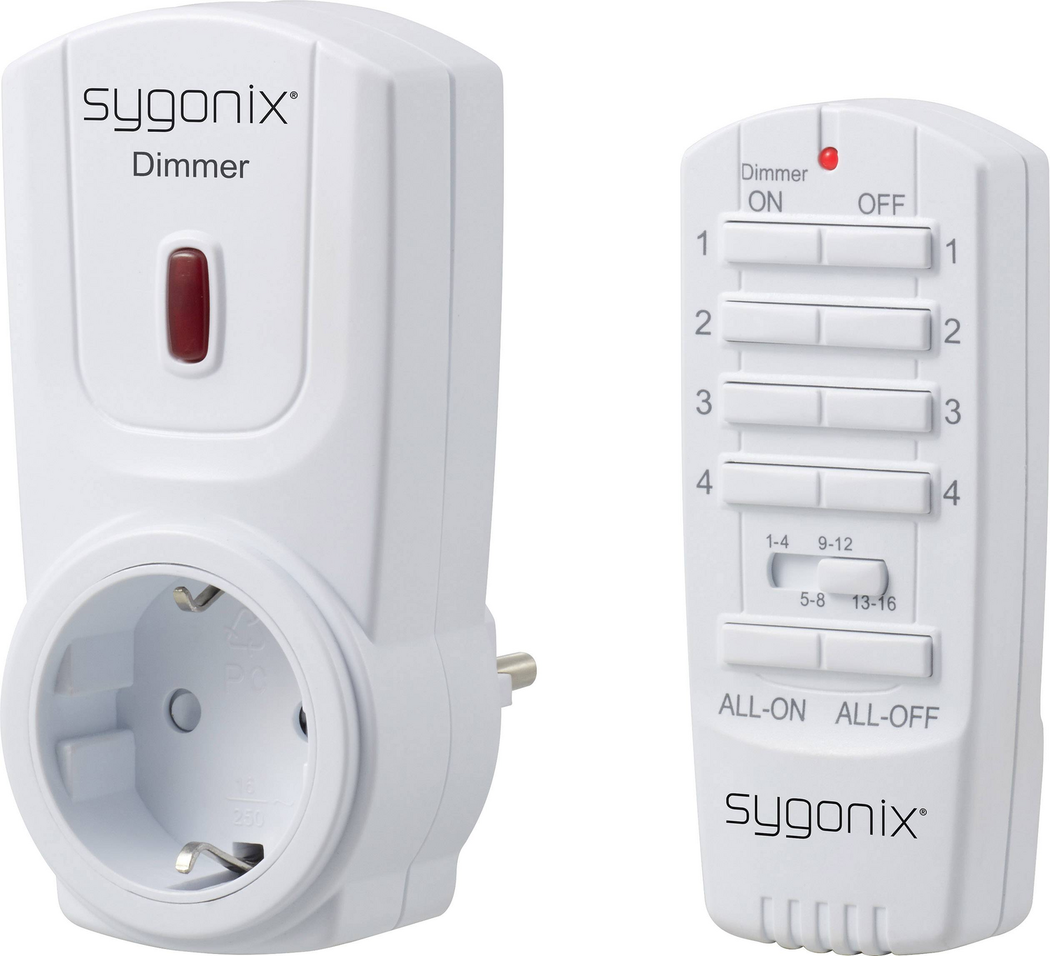 B-Ware Sygonix Rsl Funk Dimmer Set Zwischenstecker Schaltleistung 300 W Reichw. Max 70m