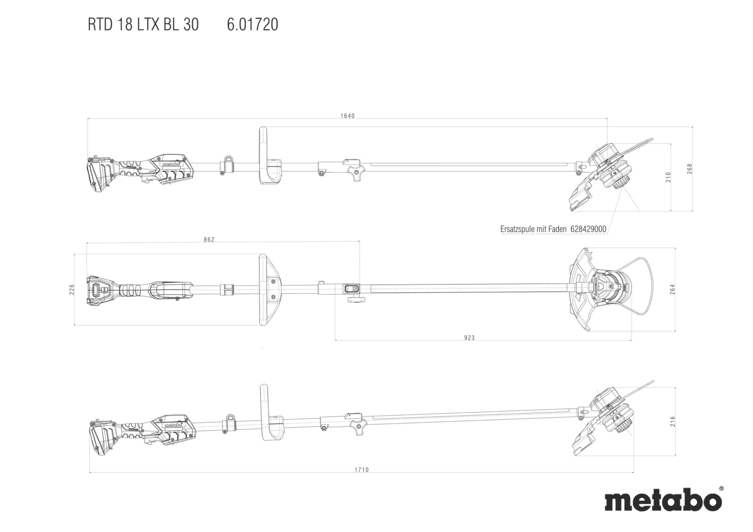 D-Ware Metabo Rtd 18 Ltx Bl 30 Akku Rasentrimmer D Griff 18 V Rasenpflege Defektware - 4061792204119