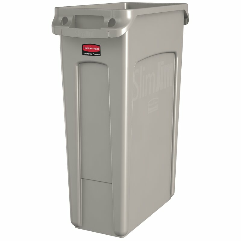B-Ware Rubbermaid Slim Jim Abfalleimer Mülleimer Abfallbehälter Eimer 3 Stück - 86876186376
