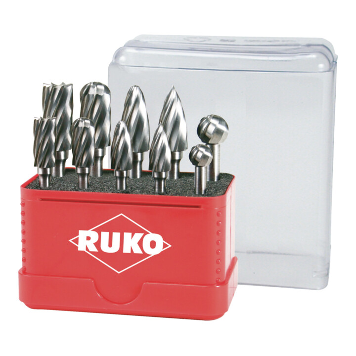 Ruko Frässtiftsatz Set Hartmetall Schaftdurchmesser 6mm Verzahnung 10tlg B-Ware - 4007140093837