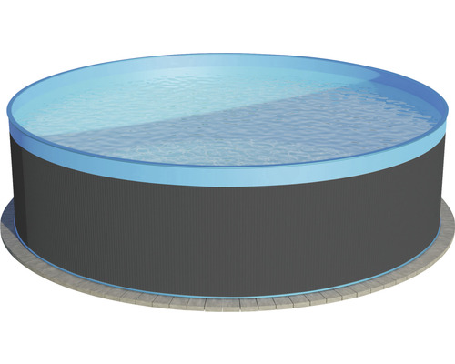 B-Ware Planet Pool Rundbecken 5,50 X 1,20 M Schwimmbecken Pool Swimmingpool Anthrazit - 4038755063847