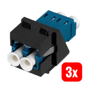 B-Ware Rutenbeck Lwl Modul Keystone Einsatz Glasfaser Singlemode Os2 Blau Lc 3 Stück