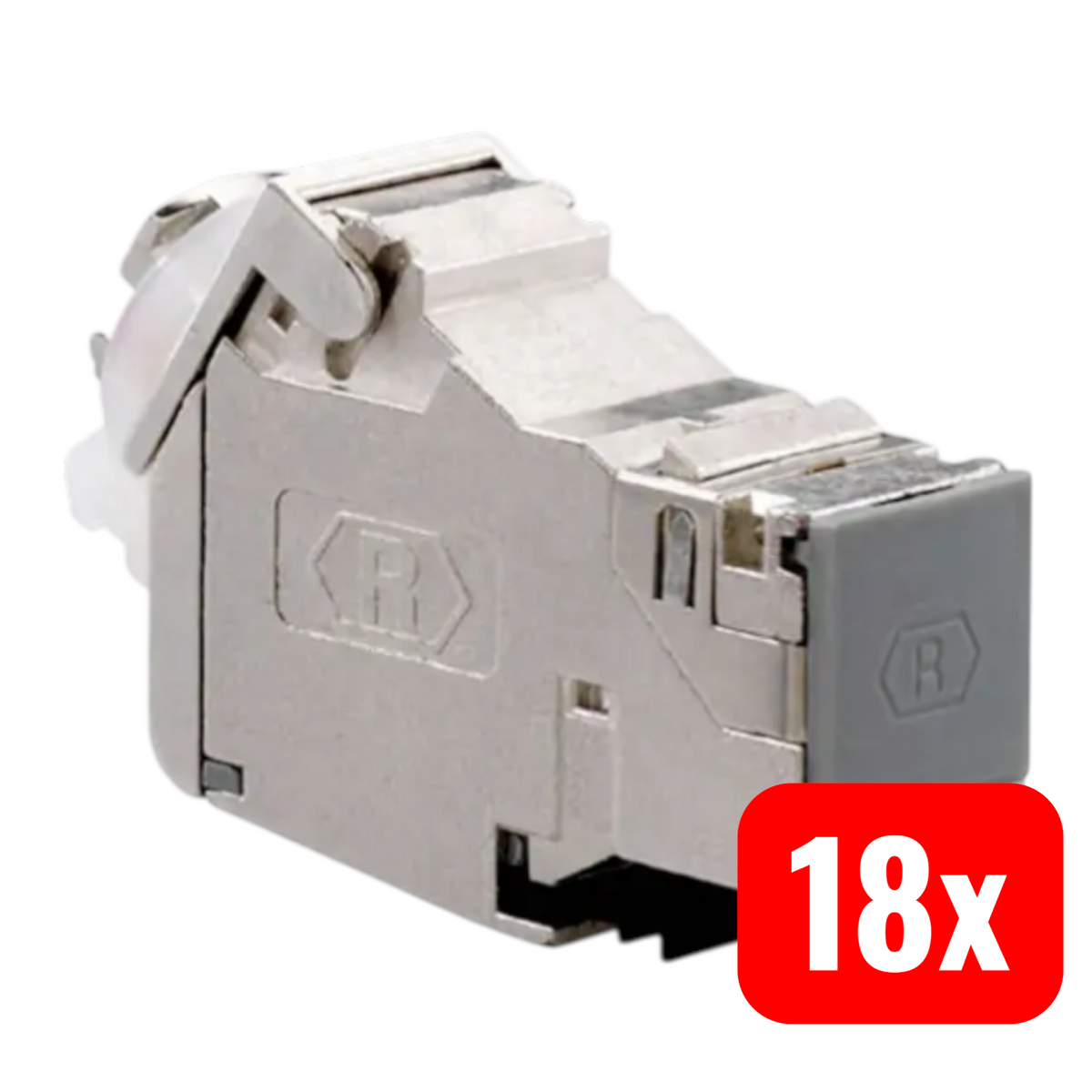 Rutenbeck Kupplung Adapter UM-Cat.6A iso A Modular Ethernet Schwarz 18 STÜCK - 4043921655191