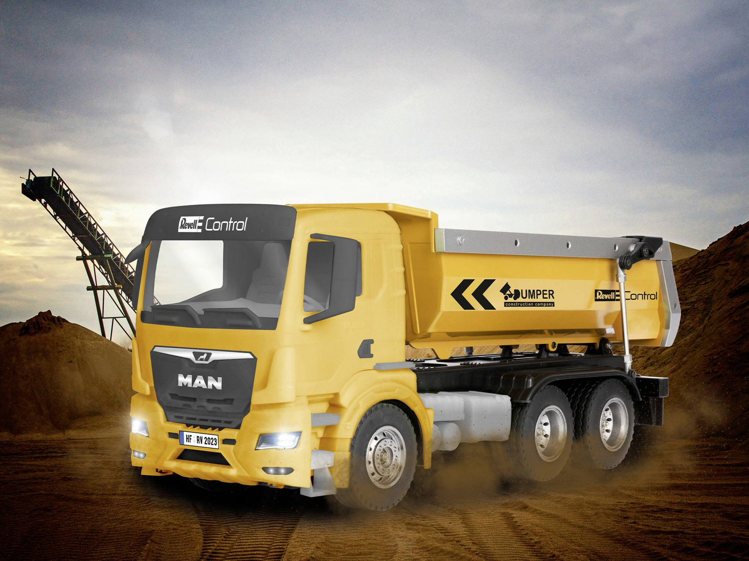 D-Ware Revell Control Rc Dumper Truck Man Tgs 33.510 6 X4 Bb Ch 1:14 Rc Elektro Lkw Auto - 4009803244549