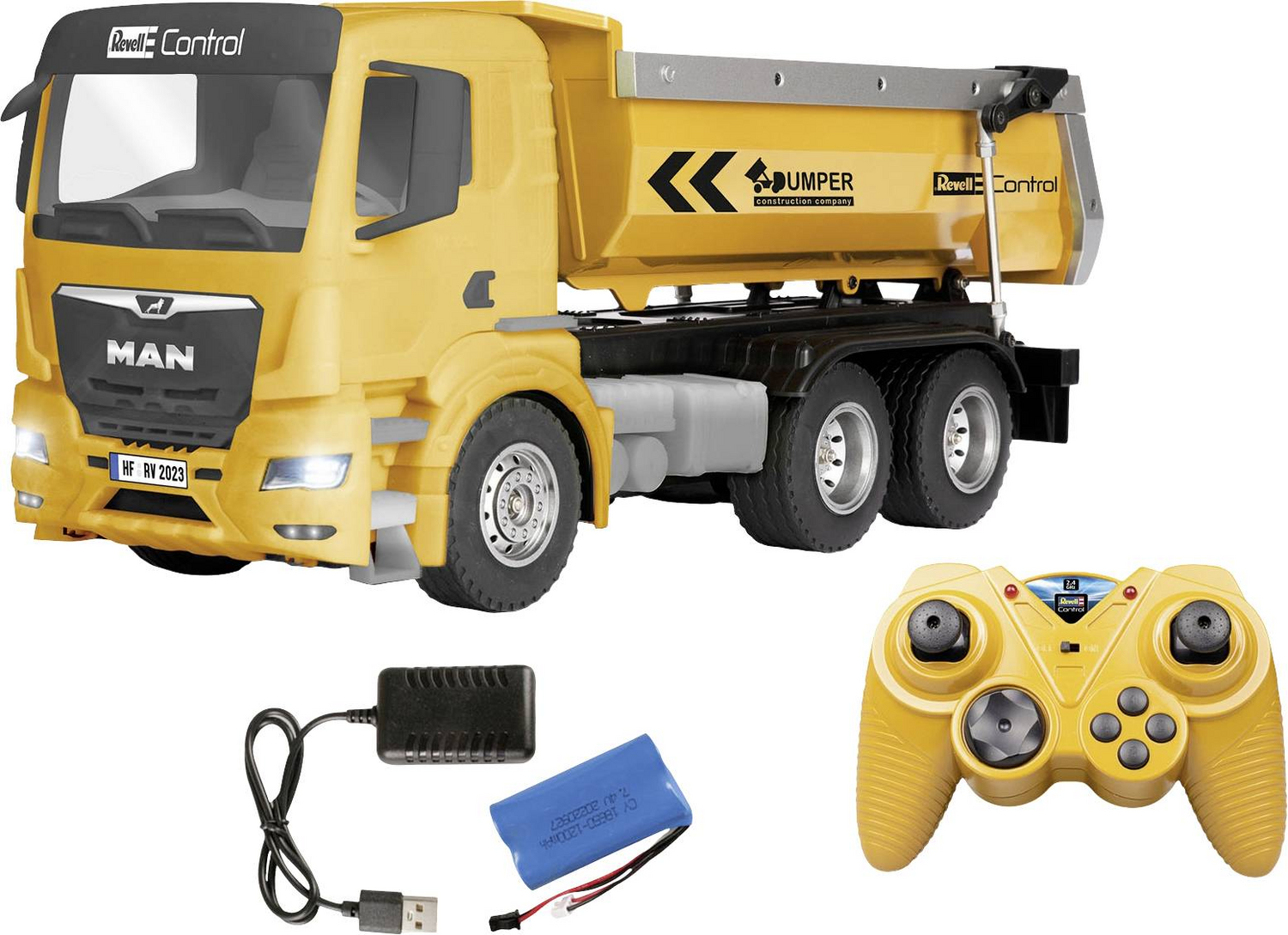 D-Ware Revell Control Rc Dumper Truck Man Tgs 33.510 6 X4 Bb Ch 1:14 Rc Elektro Lkw Auto - 4009803244549