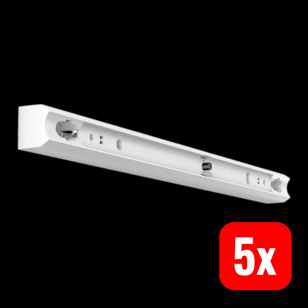 RZB Stableuchte Leuchte ISO Linienlampe Kunststoff Weiß Armatur 5 STÜCK - 4010319037464