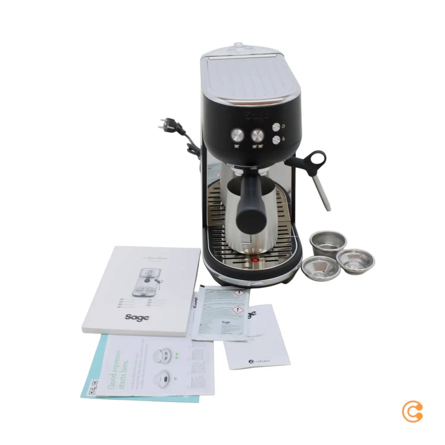 B-Ware Sage Espresso Maschine Kaffeemaschine Siebträger Maschine The Bambino Black