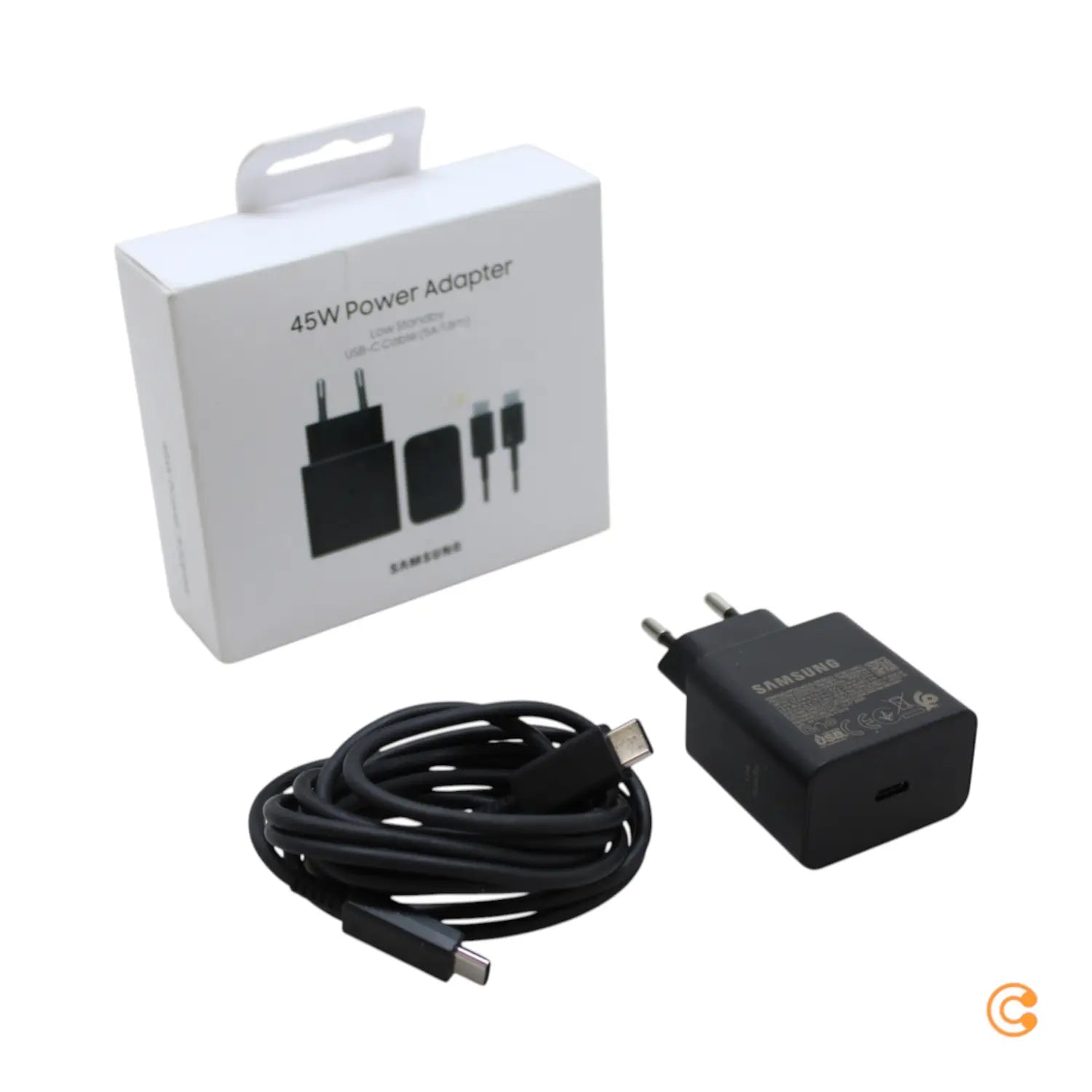B-Ware Samsung Ladegerät Adapter Netzteil Usb C Schnellladegerät 45 W 5 A Kabel T4511   - 8806095510002