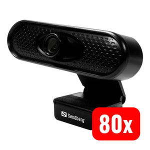B-Ware Sandberg Webcam Kamera Usb Full Hd Webcam 1080 P Mikrofon Farbe 80 Stück