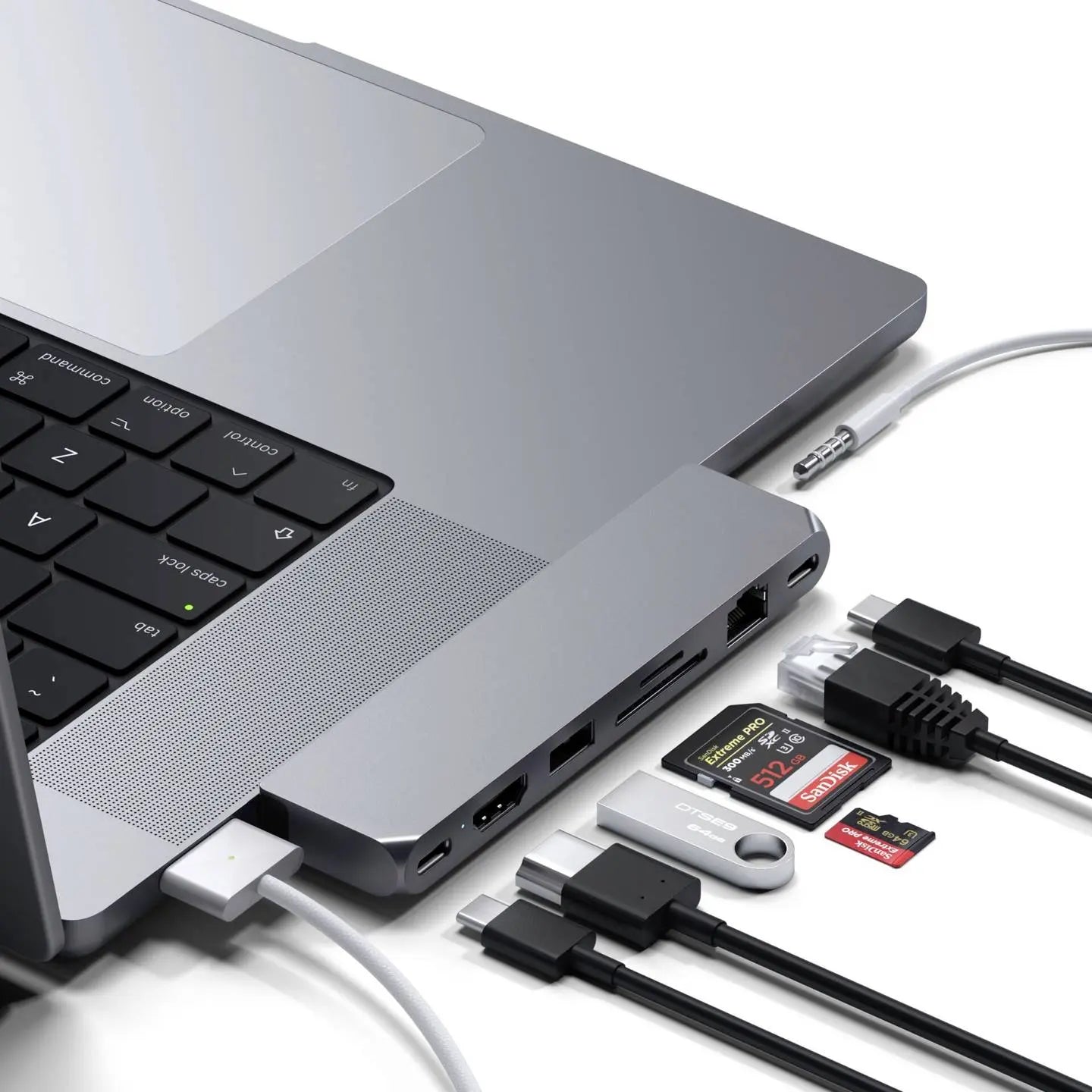 B-Ware Satechi Dockingstation Usb Hub Pro Hub Max Space Gray Mac Book Pro Air Usb C - 810086360314