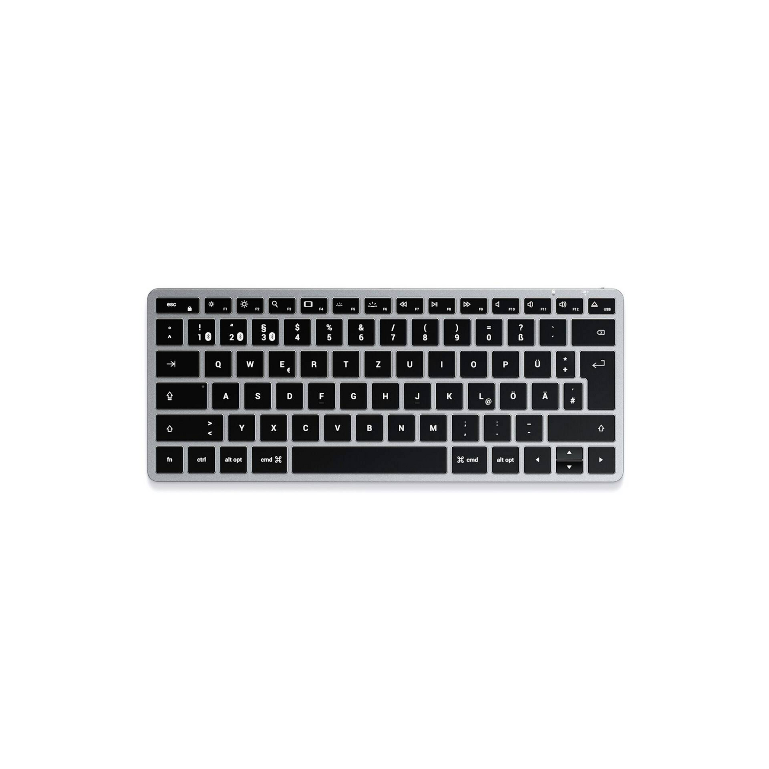 B-Ware Satechi Slim X1 Mini Bluetooth Tastatur Keyboard Multimediatasten Anthrazit Akku - 879961009694