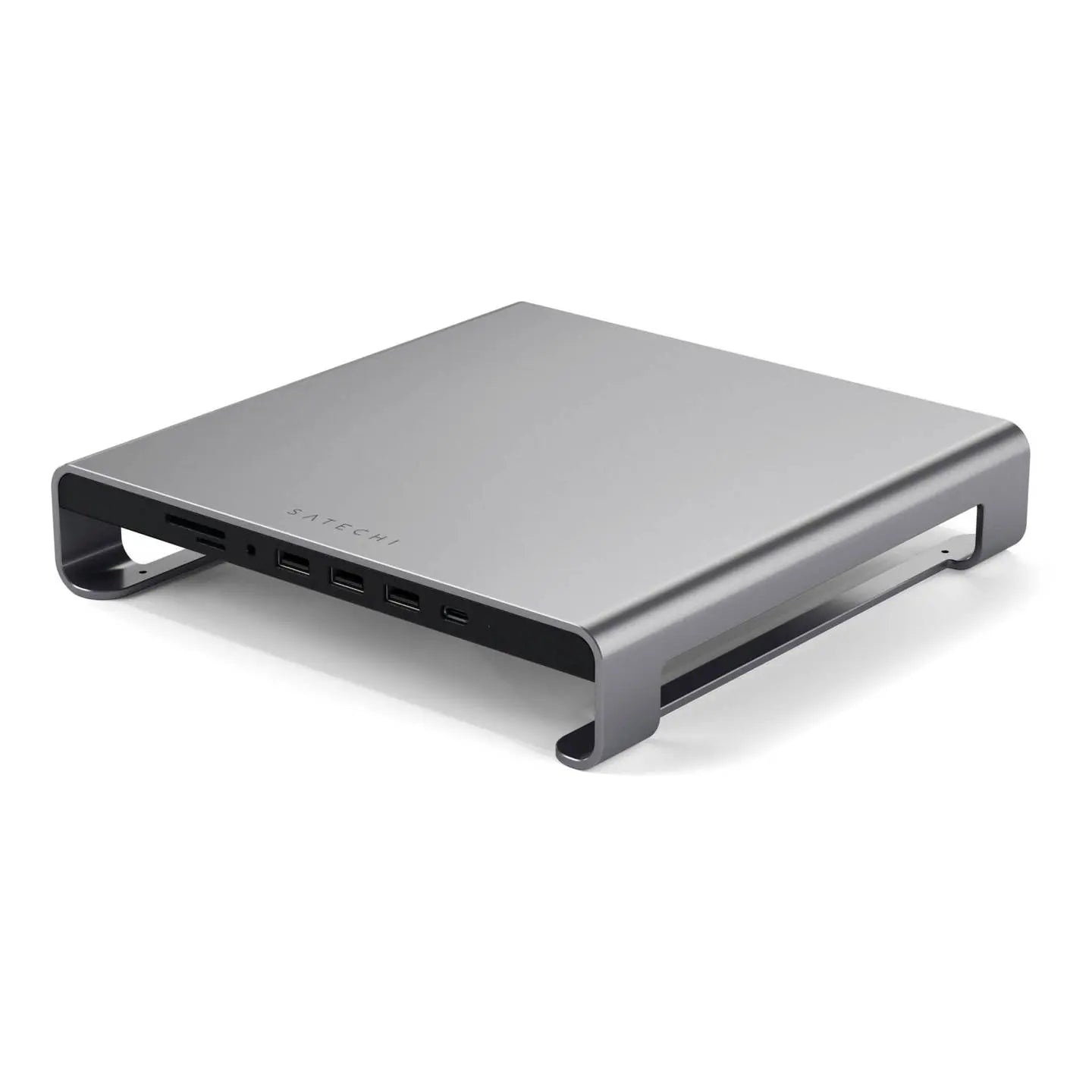 B-Ware Satechi St Amshm Monitor Stand Hub Bildschirmständer Usb Hub Silber Zubehör - 879961007973
