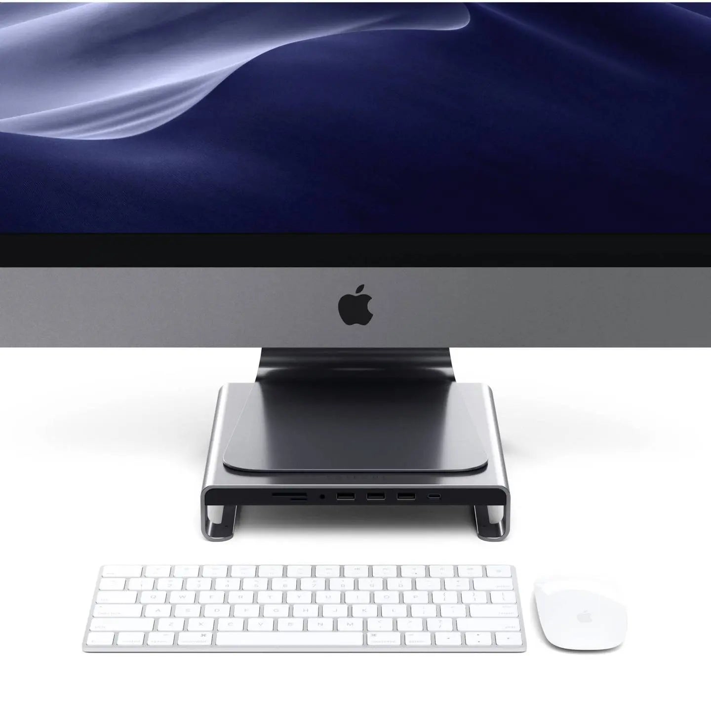 B-Ware Satechi St Amshm Monitor Stand Hub Bildschirmständer Usb Hub Silber Zubehör - 879961007973