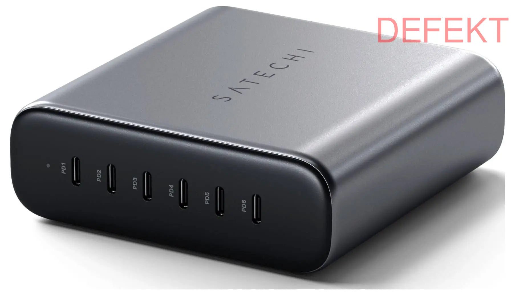 D-Ware Satechi Ladegerät Ga N Usb C 200 W Grau 6 Port Charger Schreibtisch Defektware - 810086360727