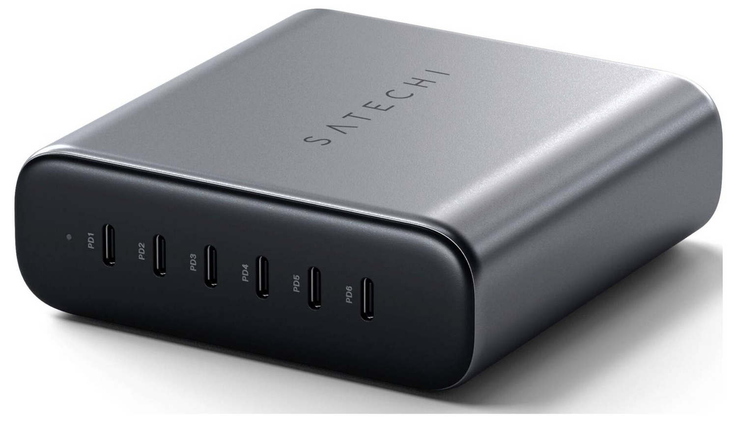 D-Ware Satechi Ladegerät Ga N Usb C 200 W Grau 6 Port Charger Schreibtisch Defektware - 810086360727
