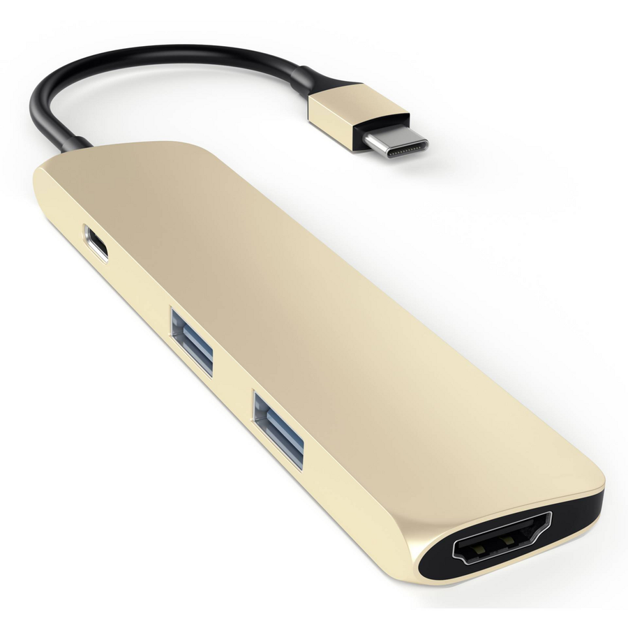 Satechi Usb C Dockingstation Adapter Hdmi Ladefunktion Gold Usb A Kompatibilität B-Ware - 879961006594