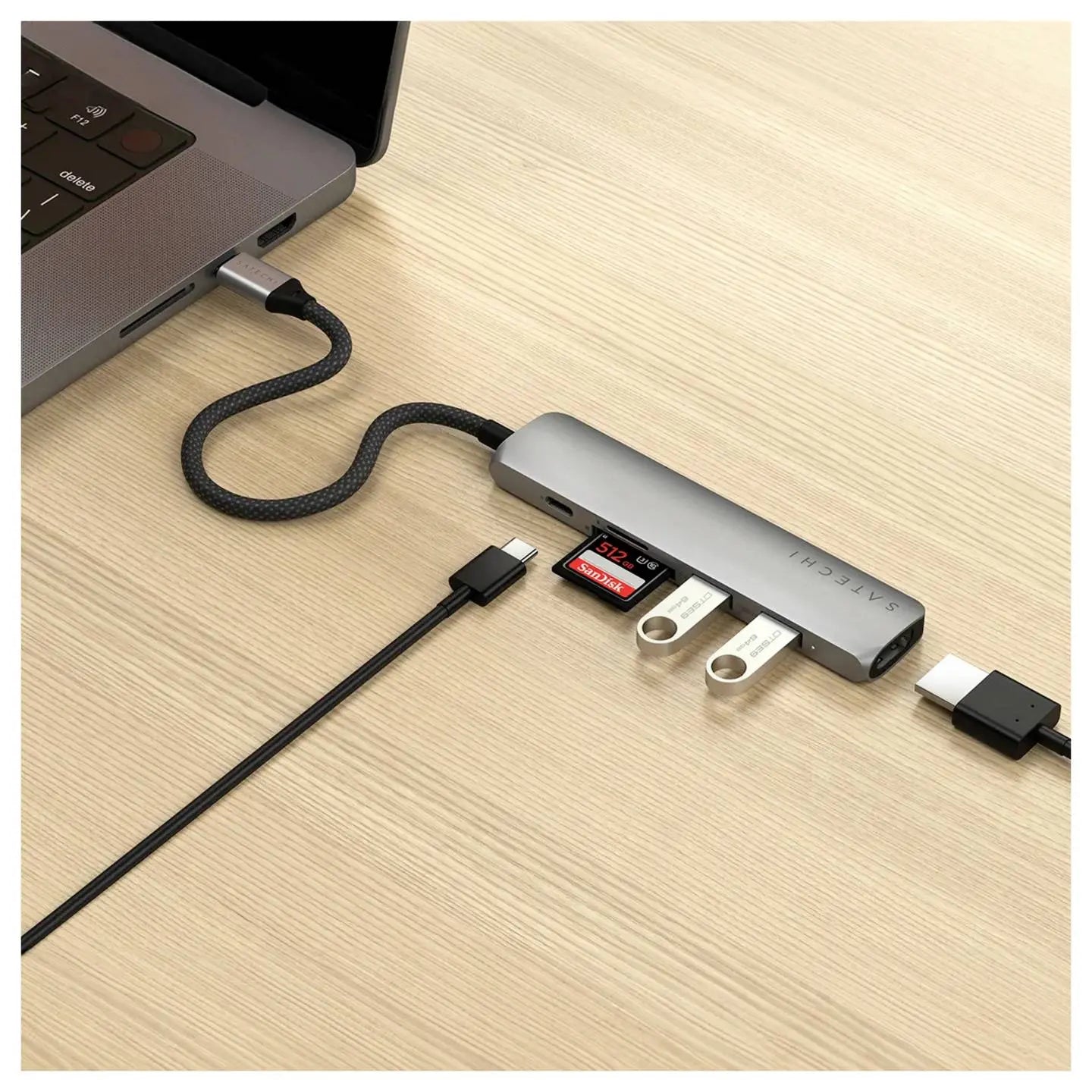 B-Ware Satechi Hub Dockingstation Usb C Multiport Adapter Spacegrau Kartenleser Macbook - 810086361755