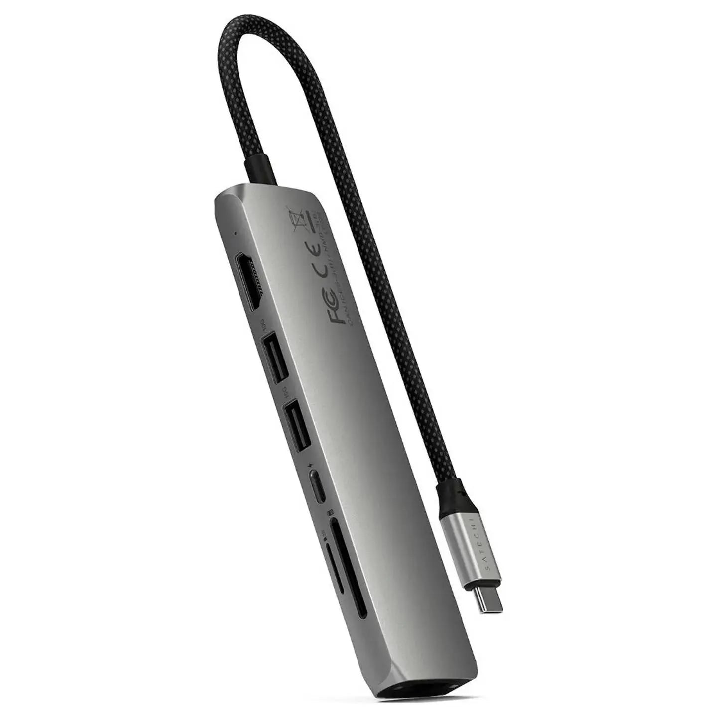 B-Ware Satechi Usb C 7 In 1 Slim Multi Port Adapter Dockingstation Hub Für Mac Book Pro - 810086361496