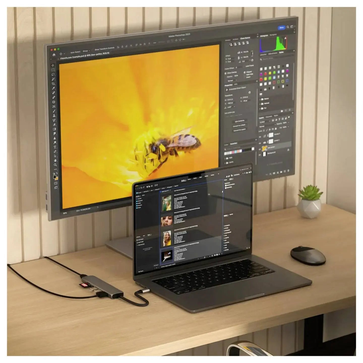 B-Ware Satechi Usb C 7 In 1 Slim Multi Port Adapter Dockingstation Hub Für Mac Book Pro - 810086361496