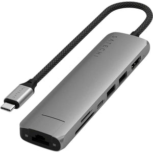 B-Ware Satechi Usb C 7 In 1 Slim Multi Port Adapter Dockingstation Hub Für Mac Book Pro