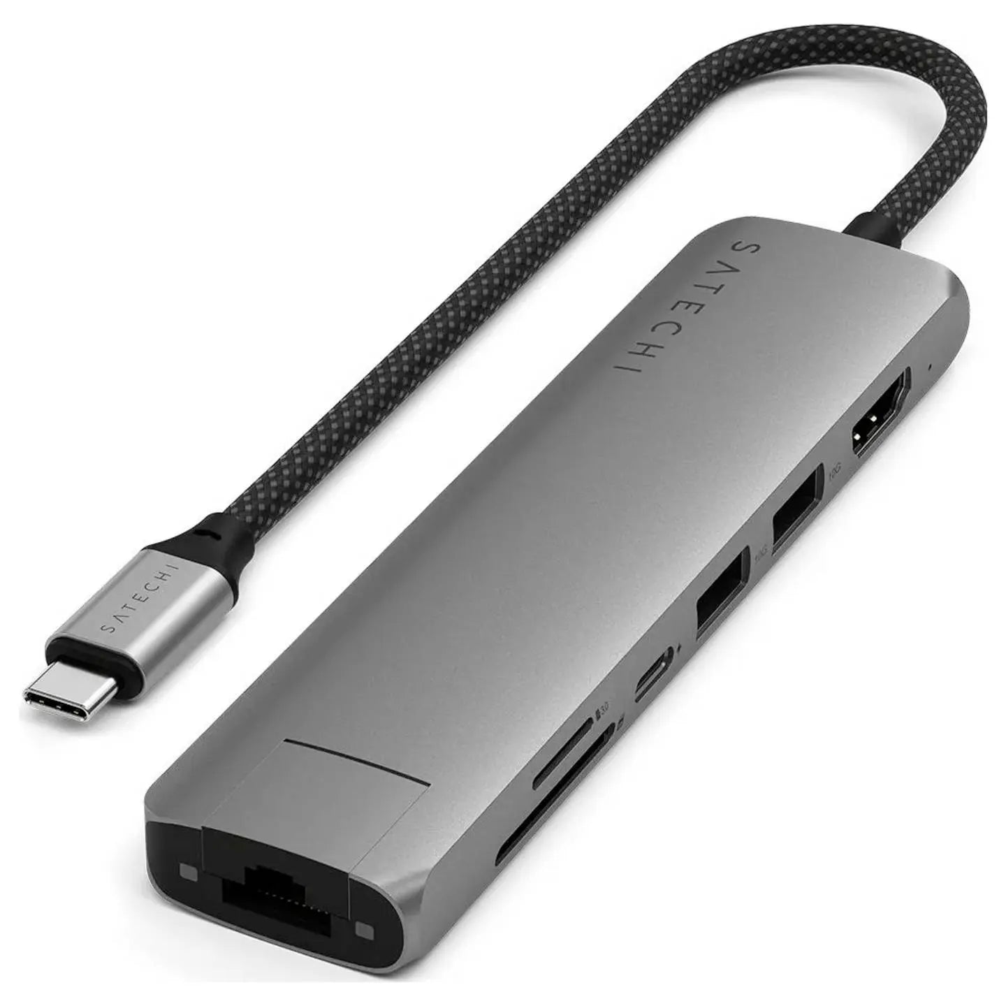 B-Ware Satechi Usb C 7 In 1 Slim Multi Port Adapter Dockingstation Hub Für Mac Book Pro - 810086361496