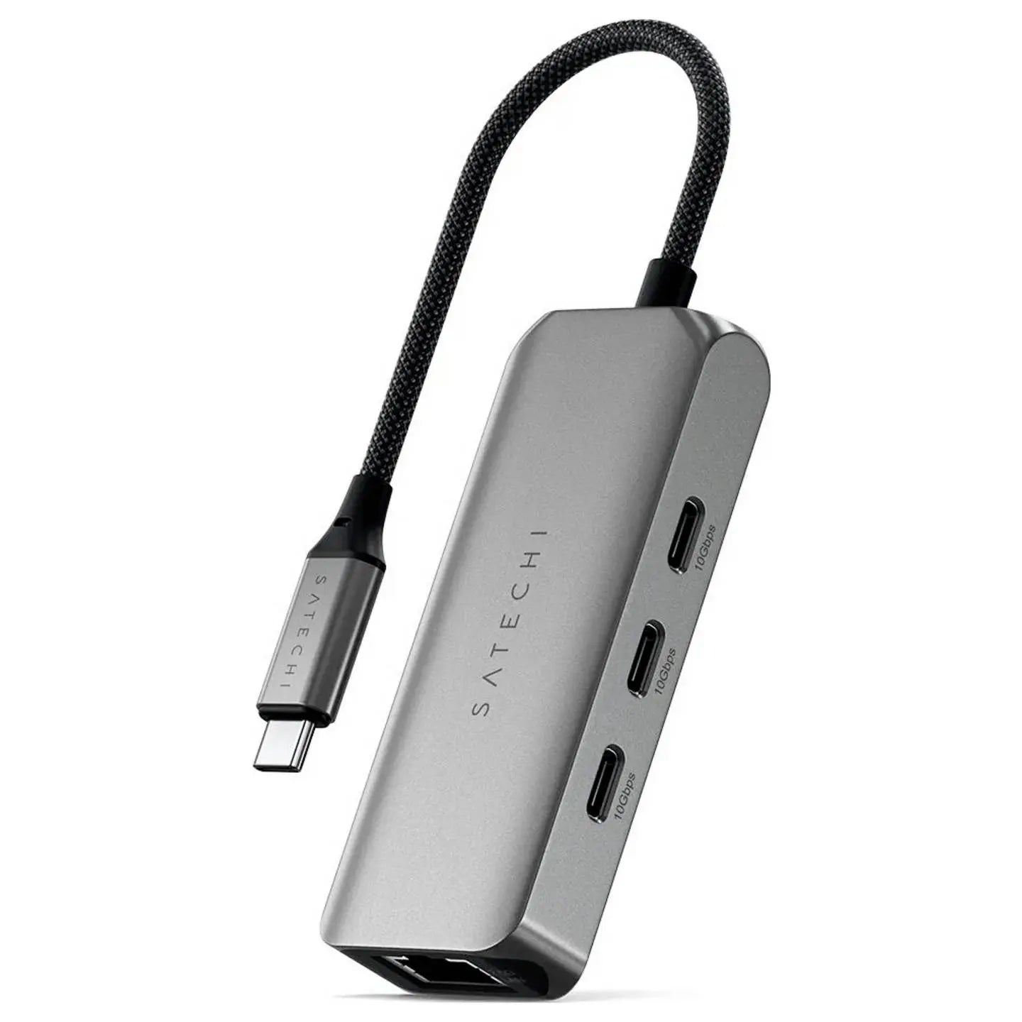 B-Ware Satechi Dockingstation 4 Port Hub Usb C Lan Grau Für Mac Book I Pad I Phone Apple - 810086361342
