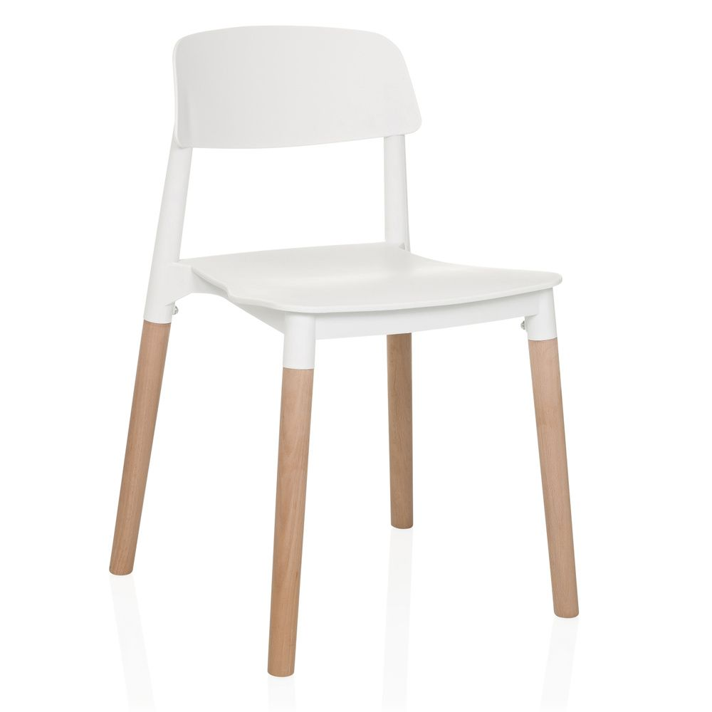 Hjh Living Scandi E   Vierfußstuhl Stuhl Esszimmerstuhl Holzstuhl Buche 3 Stück B-Ware - 830128