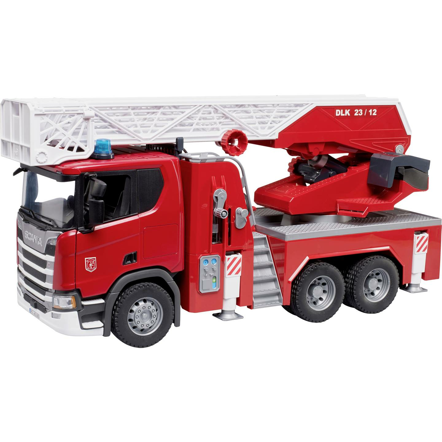 B-Ware Bruder Scania Super 560 R Feuerwehrleiterwagen Wasserpumpe Modellbauauto Feuerwehr - 4001702035914