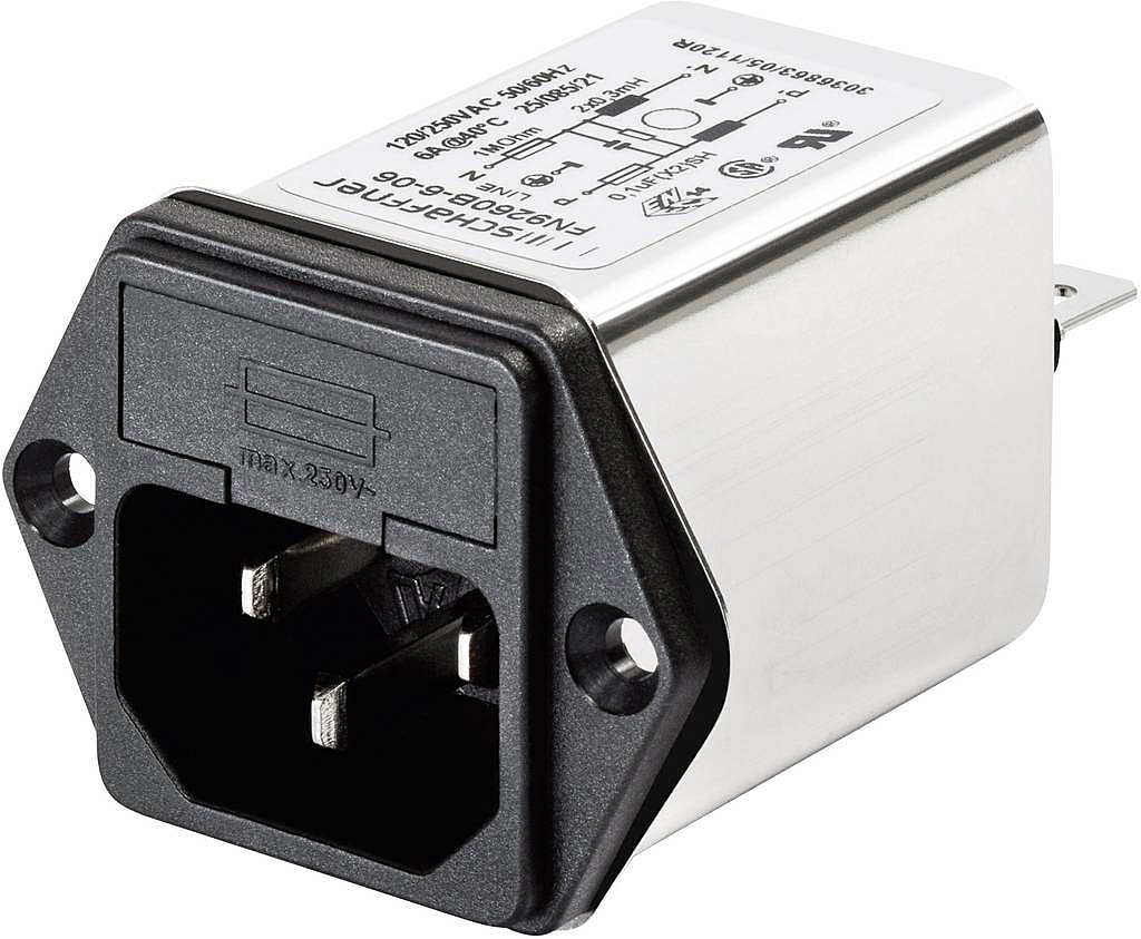 B-Ware Schaffner Fn 9260 4 06 Netzfilter Mit Kaltgerätebuchse Mit Sicherung 250 V/Ac - 2050001666932