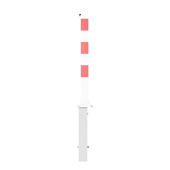 B-Ware Schake Absperrpfosten Pfosten Poller Typ 4701 Uzhb 7x7cm Profilzylinder Weiß/351 - 4250384711450